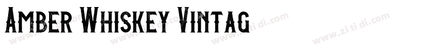 Amber Whiskey Vintag字体转换